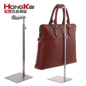 皮具掛包架?chē)斫z巾飾品專(zhuān)柜不銹鋼掛包架子展示架掛包陳列貨架