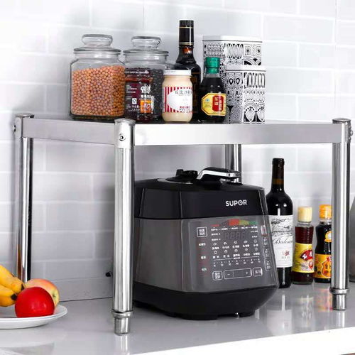 廚房置物架不銹鋼架單層架微波爐烤箱架收納調料儲物架放鍋架一層